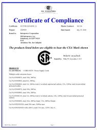 Certificate of Compliance - Interpower