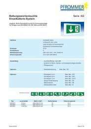 Rettungszeichenleuchte Einzelbatterie-System ... - Pfrommer GmbH