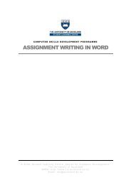 assignment writing in word - The University of Auckland Library