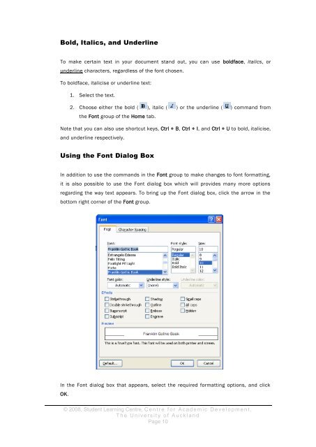 assignment writing in word - The University of Auckland Library