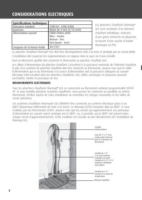 SystÃ¨me de Plancher chauffant Warmup ULS pour moquettes ...