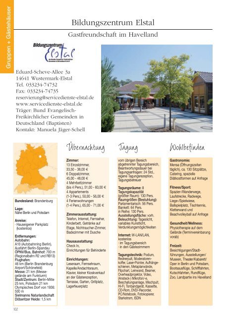 2011/2012 - Christliche Hotels und Tagungsstätten