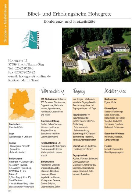 2011/2012 - Christliche Hotels und Tagungsstätten