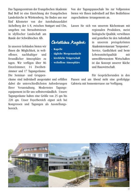 2011/2012 - Christliche Hotels und Tagungsstätten