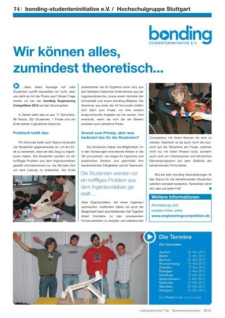 Ausgabe Stuttgart Sommersemester 2012 - campushunter.de