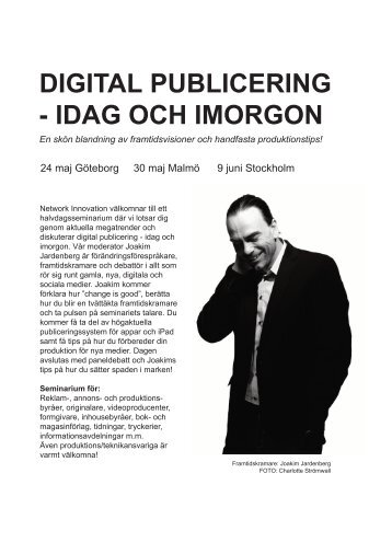 DIGITAL PUBLICERING - IDAG OCH IMORGON - MacSupport