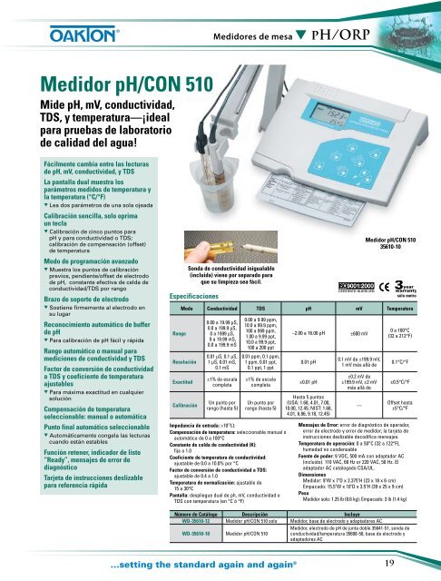 Medidores pontatiles - Oakton Instruments