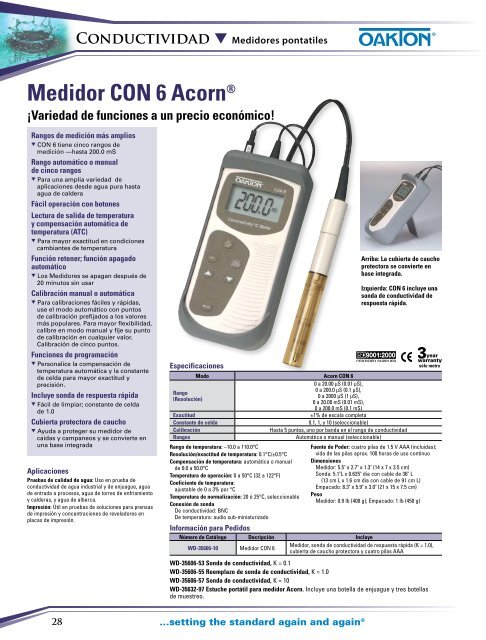 Medidores pontatiles - Oakton Instruments