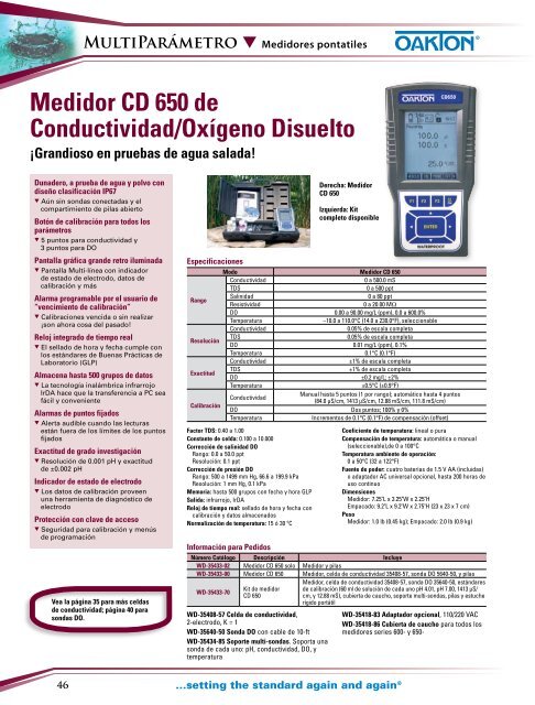 Medidores pontatiles - Oakton Instruments