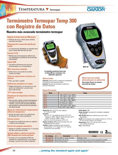 Medidores pontatiles - Oakton Instruments