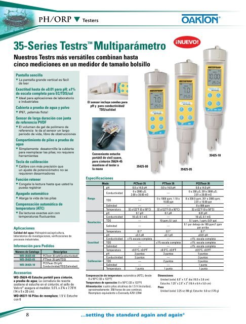 Medidores pontatiles - Oakton Instruments