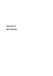 Appendix 2.3 I&AP Database