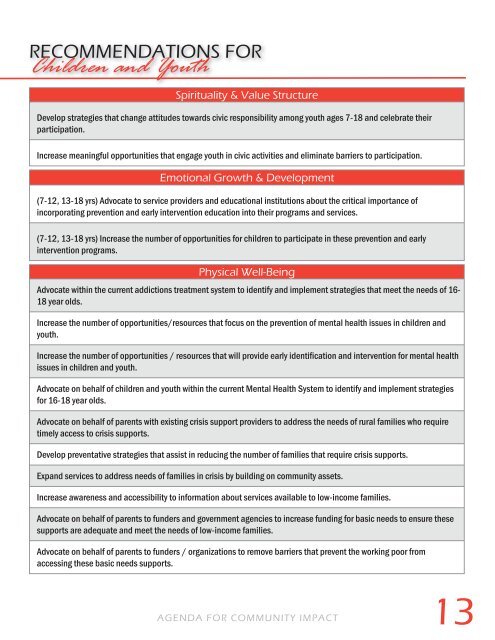 Agenda for Community Impact - United Way / Centraide Windsor ...