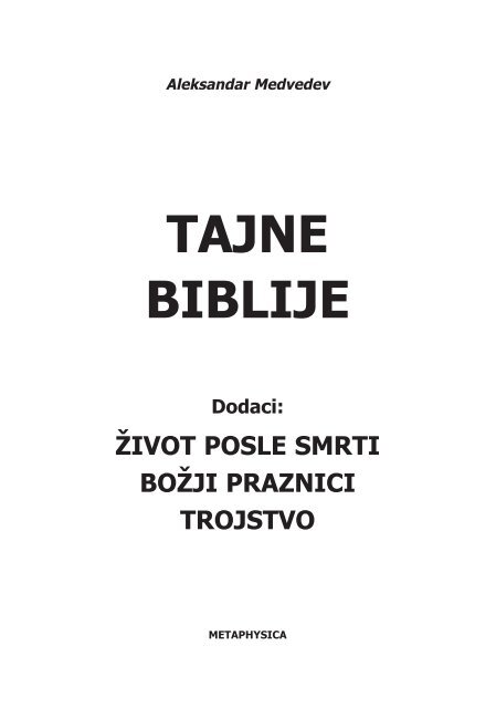 TAJNE BIBLIJE