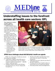 The Hospital Professionals Division Newsletter February ... - OPSEU