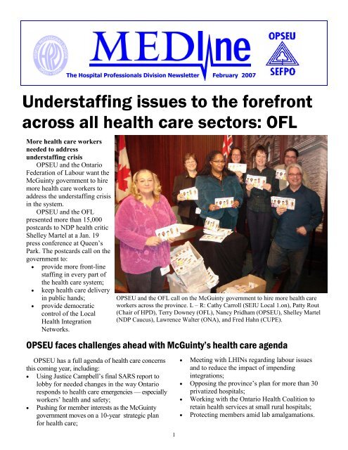 The Hospital Professionals Division Newsletter February ... - OPSEU
