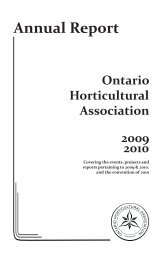 Annual Report - Ontario Horticultural Association