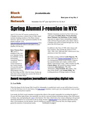 Spring Alumni J-reunion in NYC - Columbia University Graduate ...