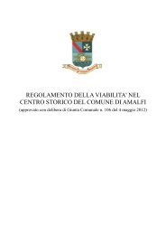 Nuovo Regolamento della ViabilitÃ  nel Centro ... - Comune di Amalfi