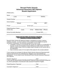 (AP) Diploma Student Application - Secondary Programs - Brevard ...