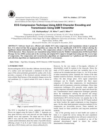 ECG Compression Technique Using ASCII Character Encoding and ...