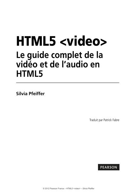 HTML5 &lt;video&gt; - Pearson