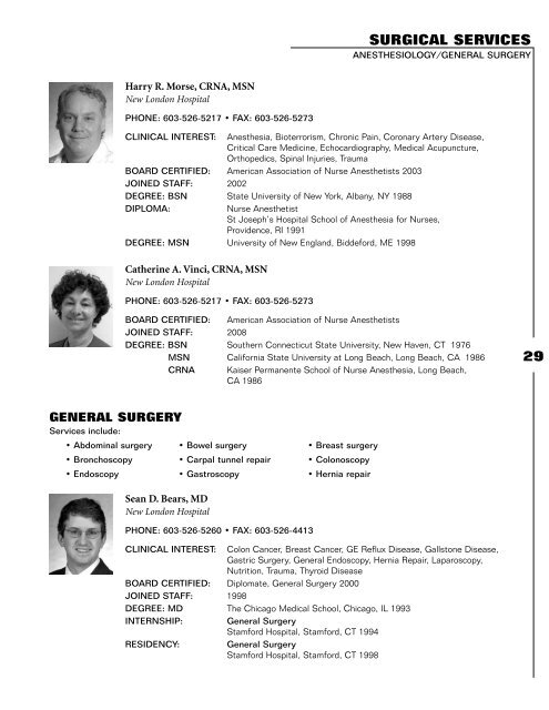 Consultation RefeRRal Guide - New London Hospital