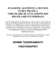 Norme Tesseramento Fisioterapisti - FIPAV - Comitato Regionale ...