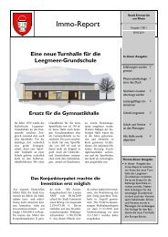 Immo-Report 1/2011 - Turnhalle Leegmeer - Emmerich