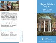 Hillman Scholars Program - School of Nursing - University of North ...