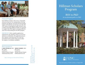 Hillman Scholars Program - School of Nursing - University of North ...