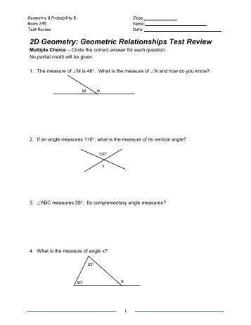 2D Part 1 Test Review