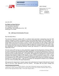 Letter to Secretary of Energy from Mr. Jack N. Gerard, President and ...