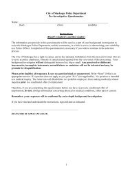 Police Dept. Background Questionaire - City of Muskogee