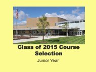 Course Planning for Junior Year - Metea Valley High School