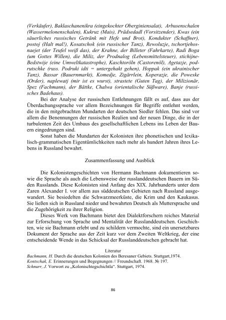 Kolonischtegschichtla von Hermann Bachmann als Dokument der ...