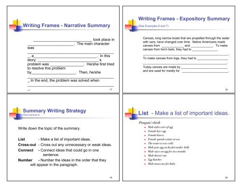 4.2 Anita Archer - SummaryWriting - Handout - Center on Teaching ...