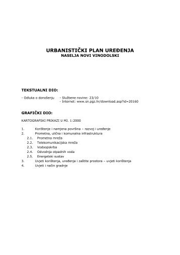 Odluka o donoÅ¡enju UrbanistiÄkog plana ureÄenja ... - zavod pgz