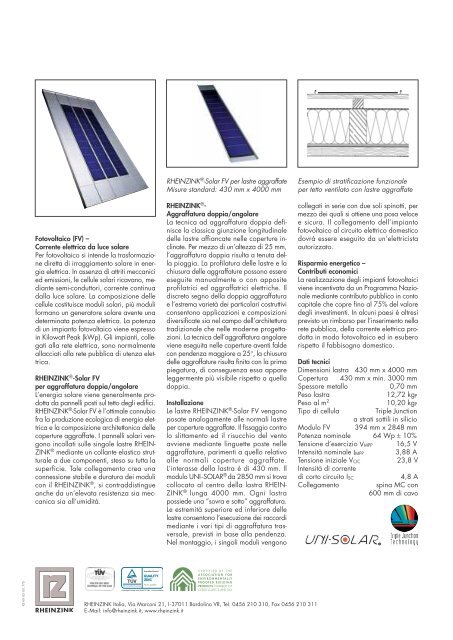 RHEINZINKÂ®-Solar FV per aggraffatura doppia/angolare - Edilio