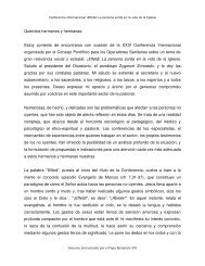 Discurso del Papa Benedicto XVI, Congreso Internacional de Persona Sorda