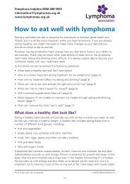 How to eat well with lymphoma - Lymphoma Association