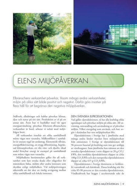 Den svenska elens miljÃ¶pÃ¥verkan (broschyr, pdf, 1 ... - Svensk energi