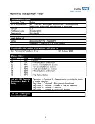 Medicines Management Policy - Dudley Primary Care Trust