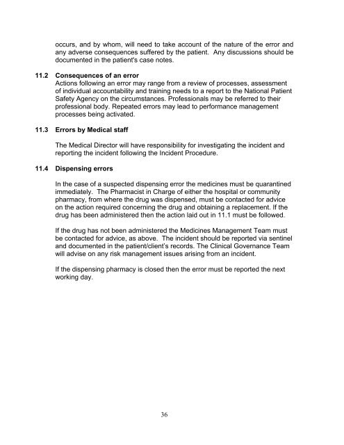 Medicines Management Policy - Dudley Primary Care Trust