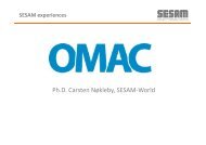 OMAC standardisation Ecperiences from other ... - Sesam Danmark