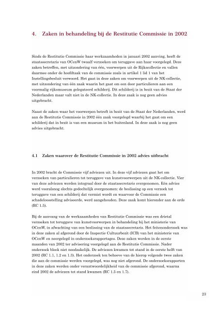 Verslag 2002 - Restitutiecommissie