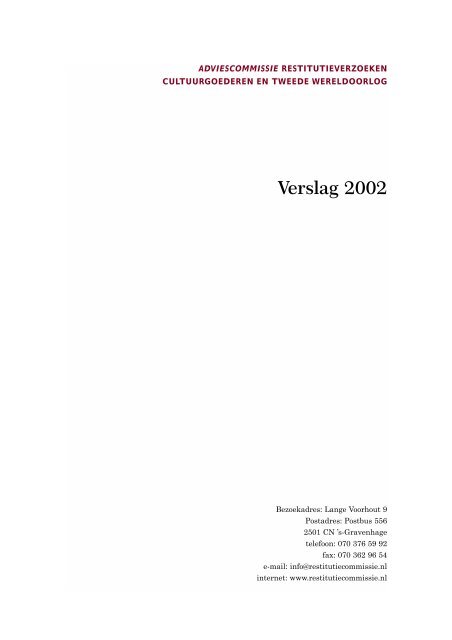 Verslag 2002 - Restitutiecommissie