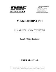 3000P-LPH, PlayList Playout System using Louth ... - DNF Controls