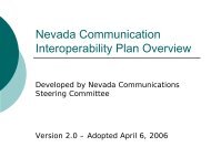 Nevada Communication Interoperability Plan - Emergency ...