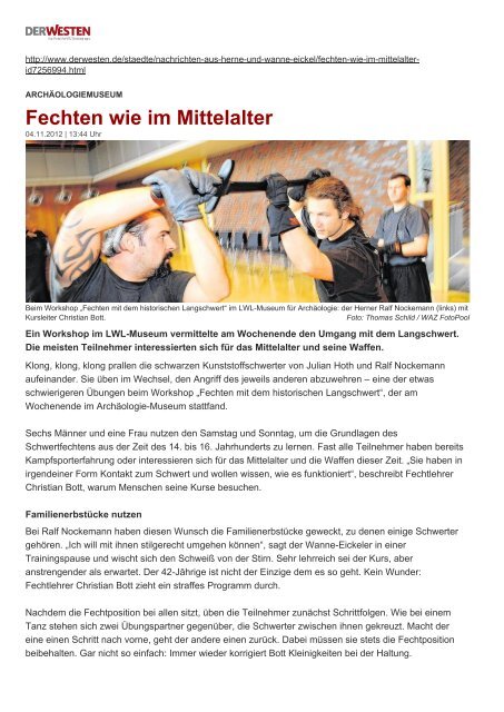 Fechten wie im Mittelalter